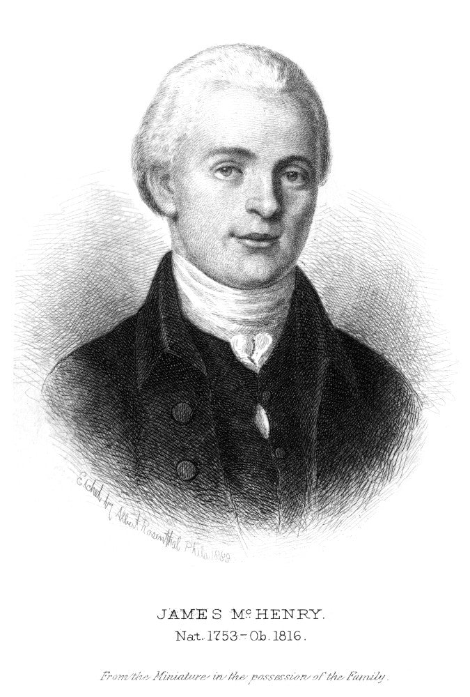 James McHenry Revolutionary Patriot Etching by Albert Rosenthal