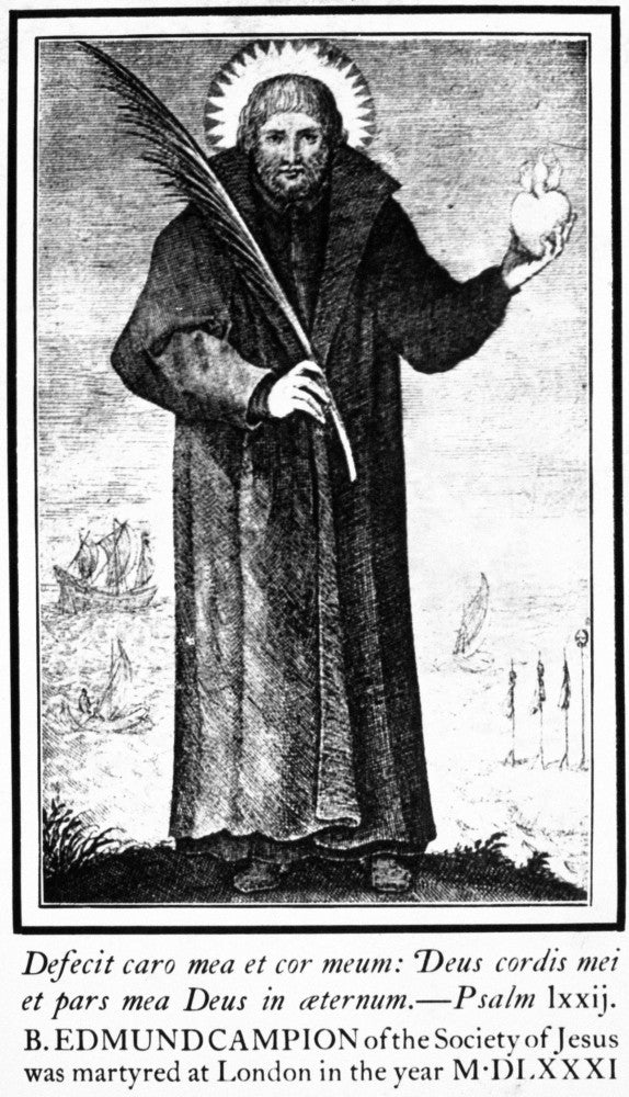 Edmund Campion English Jesuit Martyr Fine Art Print by Granger Collection