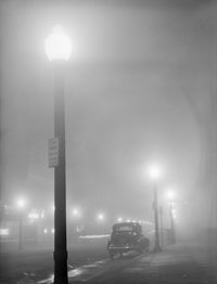 New Bedford Foggy Night Photograph Print by Jack Delano
