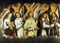 Choir of Angels Fine Art Print by Hans Memling - Oil on Canvas