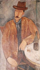 Man With A Wine Glass Fine Art Print by Amedeo Modigliani