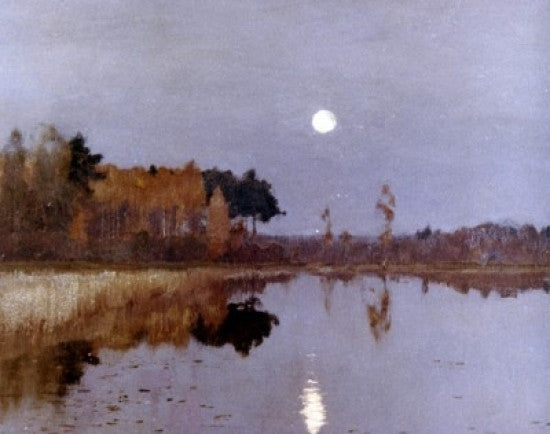 Sumerkn Moon Fine Art Print by Isaac Il'ic Levitan, 1899