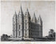 Salt Lake Temple Engraving Print by Frederick Piercy (c. 1870)