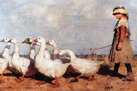 Children with Their Flock Fine Art Print by James Guthrie