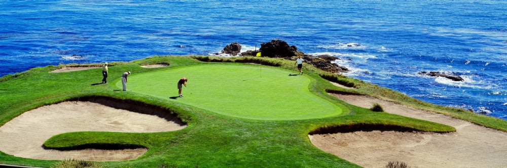 Golfers at Pebble Beach, California Fine Art Print by Panoramic Images