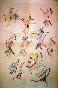 Little Big Horn Pictograph Fine Art Print by Red Horse - 1881