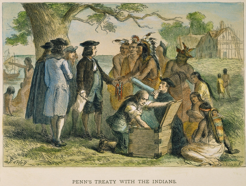 Penn's Treaty 1682 Fine Art Print by Granger Collection