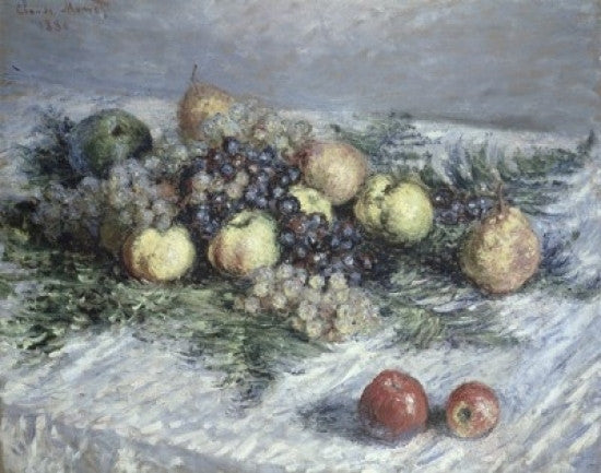 Still Life with Pears and Grapes Fine Art Print by Claude Monet
