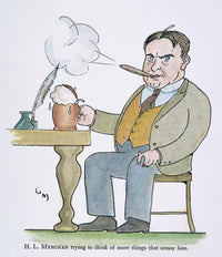 H.L. Mencken Caricature Print by Gene Markey - 1923 Artwork