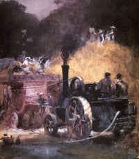 Steam Thresher Fine Art Print by Mary Butler - 19th Century