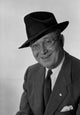 Studio Portrait of Senior Man in Hat Fine Art Print