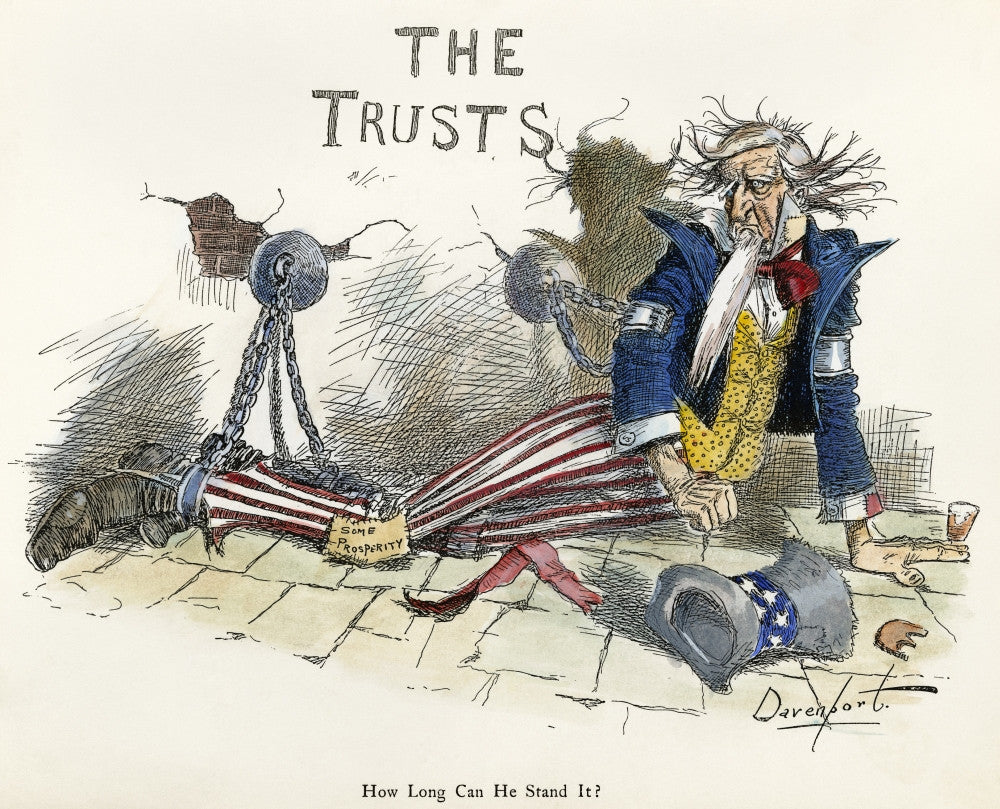 Anti-Trust Cartoon by Homer Davenport - 1897 Poster Print