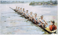 Rowing Team on the Schuylkill River in Pennsylvania Fine Art Print - C1900