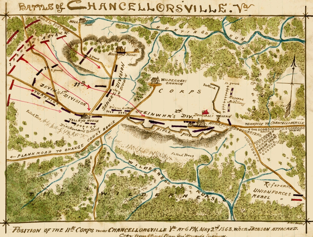 Battle of Chancellorsville Fine Art Print by Robert Knox Sneden