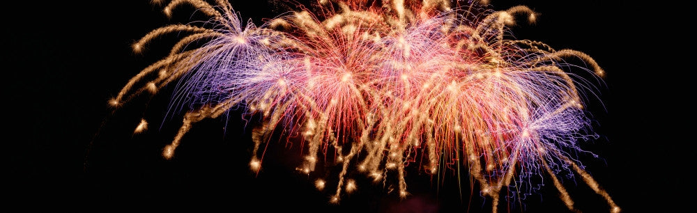 Cluster of Fireworks Exploding Fine Art Print