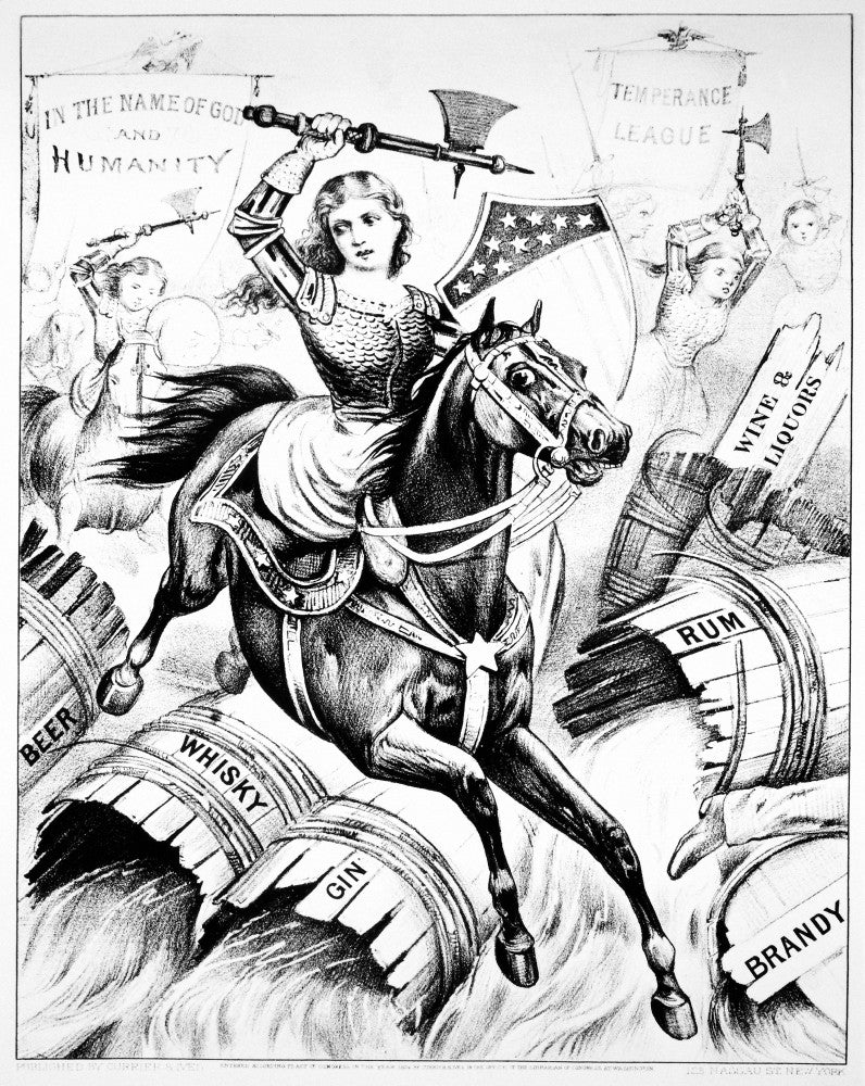 Temperance Movement Lithograph Cartoon by Currier & Ives - 1874