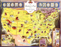 The Book Lover's Map of the United States Fine Art Print by Amy Jones