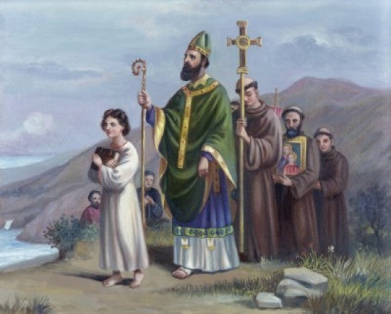 Saint Patrick Journeys to Tara Fine Art Print by Vittorio Bianchini