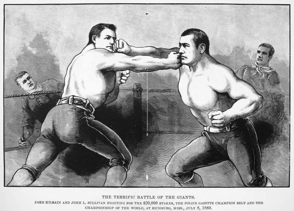 Sullivan vs. Kilrain 1889 Fine Art Print - Historic Boxing Match