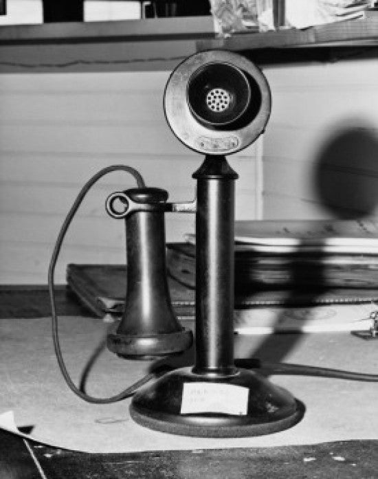 Close-up of a Candlestick Phone Fine Art Print - Railroad Museum, Cape Cod, Massachusetts