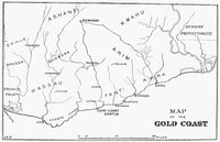 Historical Map of the Gold Coast, 1895 - Fine Art Print by Granger Collection