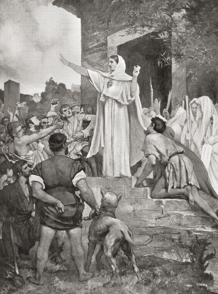 St. Genevieve Calming the Parisians Fine Art Print by Ken Welsh