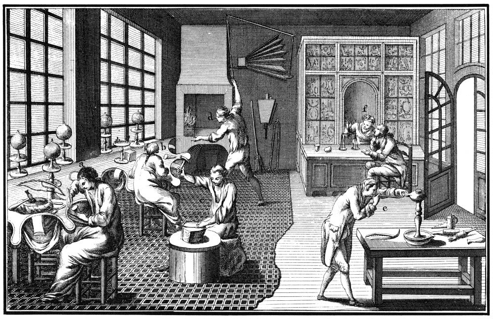 Jeweler's Workshop Fine Art Print - French Engraving, 18th Century