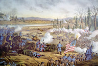 The Battle of Stones River Historical Poster Print