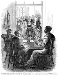 Reconstruction 1867 Fine Art Print - Black Freedmen Voting