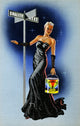 Colorful Evening Attire Woman with Pabco Paint Fine Art Print by Curt Teich