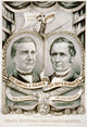 1876 Grand National Democratic Banner Poster Print Featuring Tilden & Hendricks