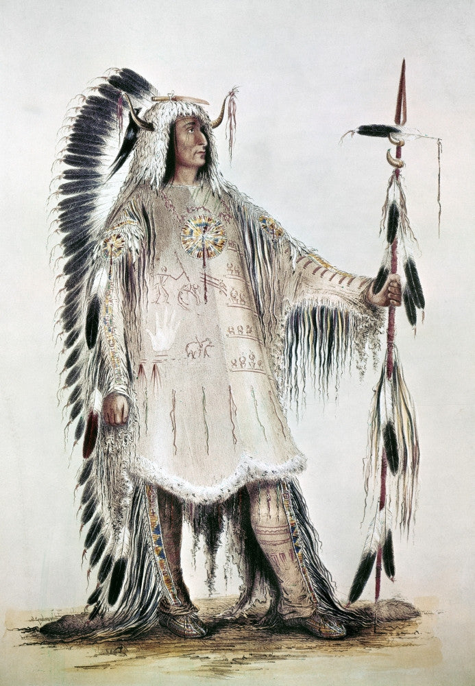 Mandan Chief Fine Art Print by George Catlin, C1832