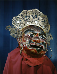 Tibet Traditional Papier-Mâché Mask Fine Art Print by Granger Collection