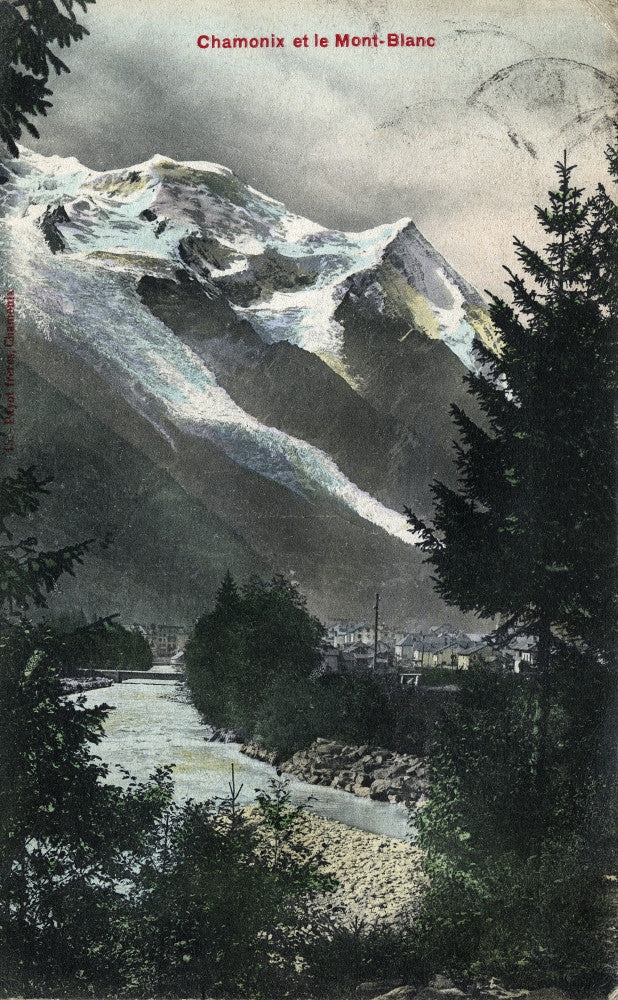 France: Mont Blanc View from Chamonix C1910 Poster Print by Granger Collection