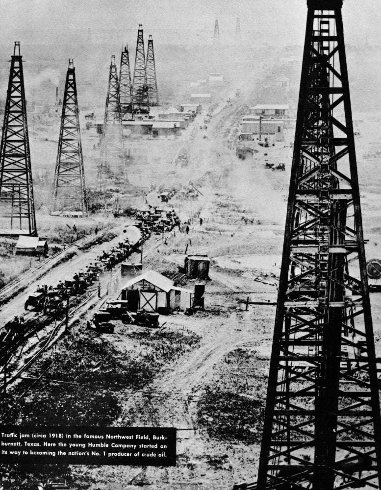 Texas Oil Field Noil Derricks Fine Art Print, C1918
