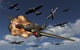 Heinkel He 111 Bomber Under Attack from RAF Spitfire Fine Art Print by Mark Stevenson