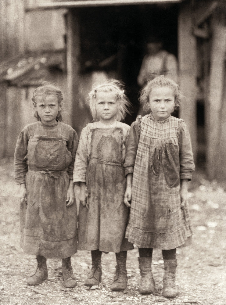 Child Labor in America: Young Oyster Shuckers Fine Art Print by Lewis Hine