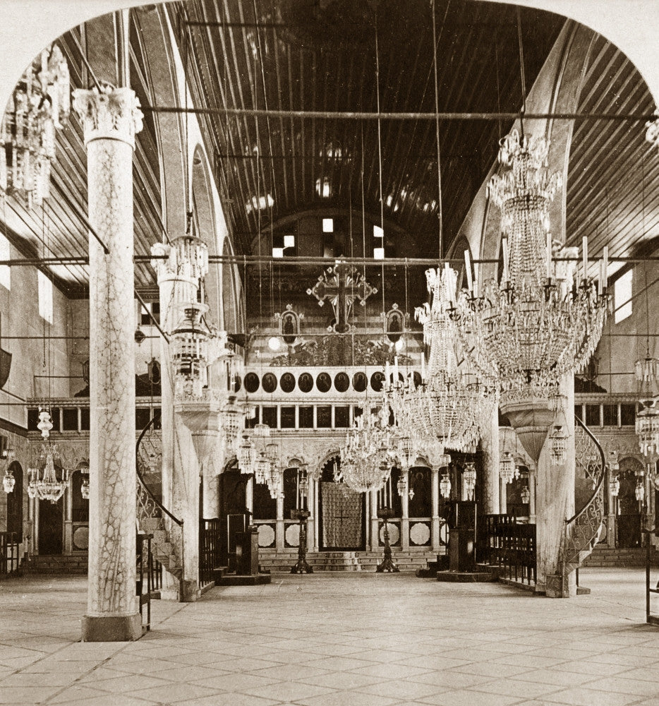 Interior of the Greek Church of Damascus, Syria (C1903) Fine Art Print by Granger Collection