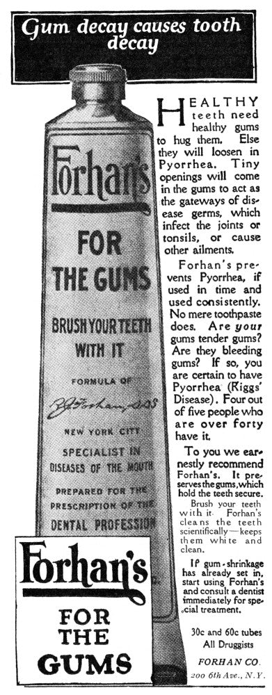 1919 Forhan's Toothpaste Advertisement Poster Print by Granger Collection