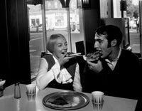 Young Couple Enjoying Pizza Fine Art Print - Various Sizes