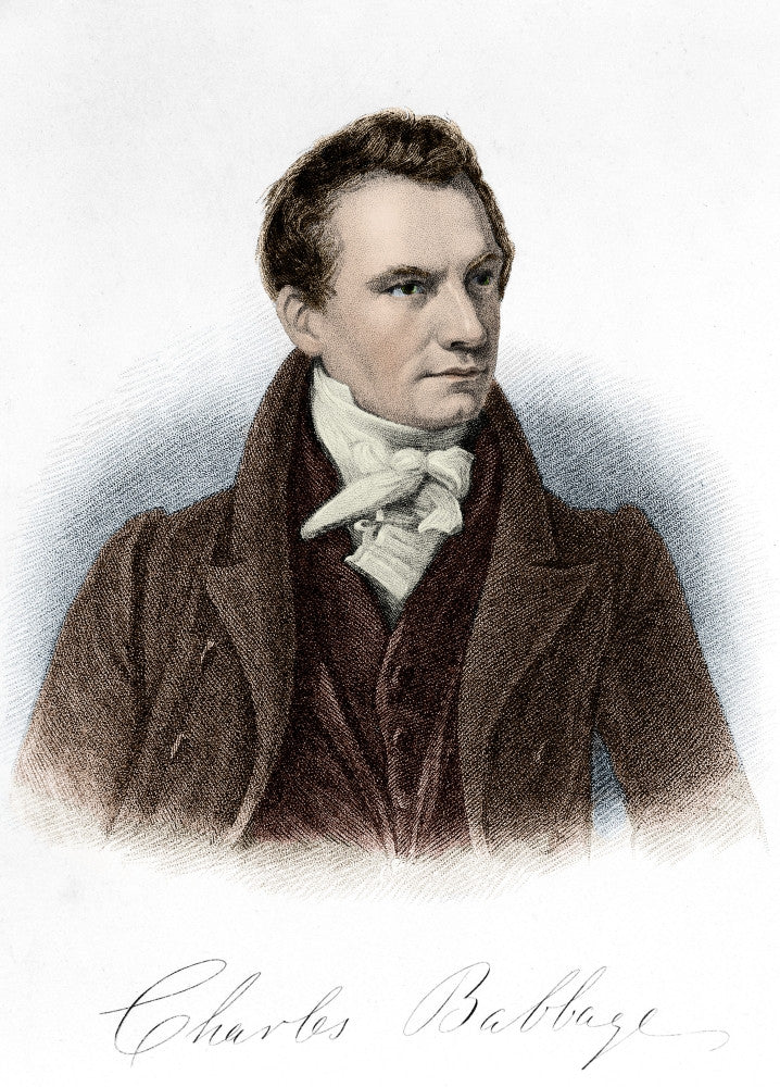 Charles Babbage Fine Art Print - English Computer Scientist
