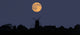 Harvest Moon Over Whitburn Skyline Fine Art Print by John Short