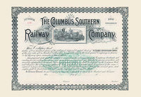 Historical Stock Certificate Fine Art Print - Vintage Design