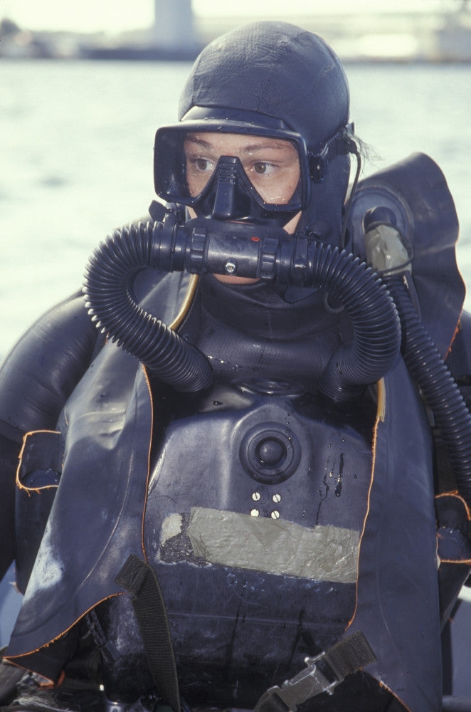 Navy SEAL Combat Swimmer Closed Circuit Rebreather Fine Art Print