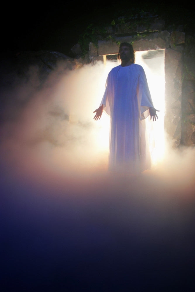 Jesus Coming Out Of The Tomb Fine Art Print by Christine Mariner