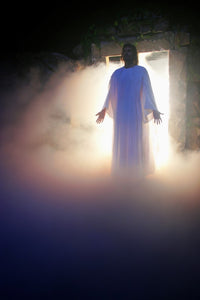 Jesus Coming Out Of The Tomb Fine Art Print by Christine Mariner