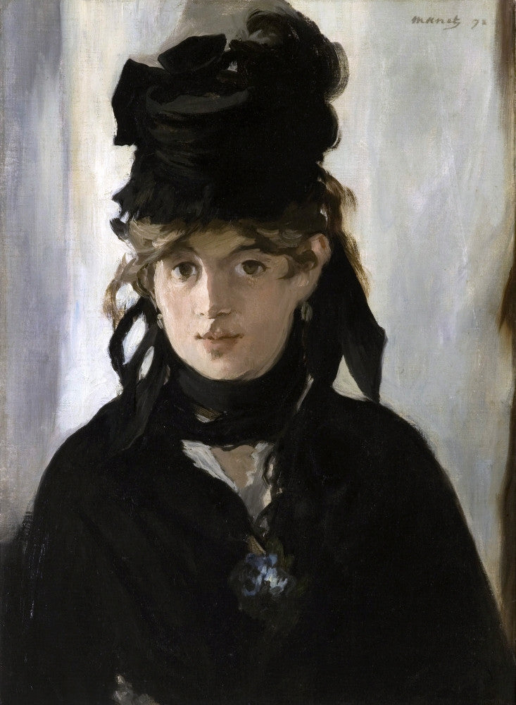 Berthe Morisot Oil on Canvas Fine Art Print by Edouard Manet