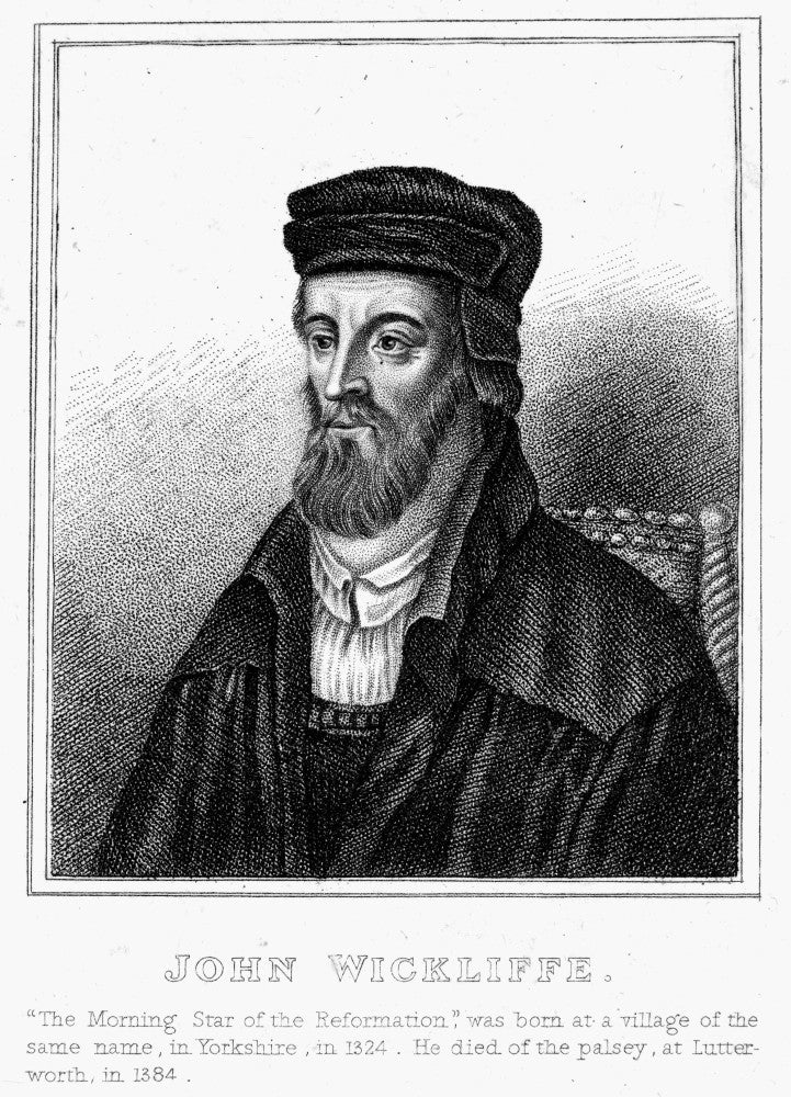 John Wycliffe Stipple Engraving Fine Art Print - 1825