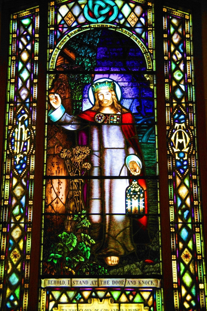 Stained Glass Window of Christ Fine Art Print by Don Hammond