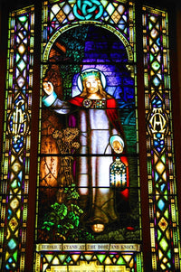 Stained Glass Window of Christ Fine Art Print by Don Hammond